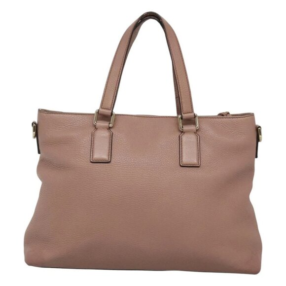 GUCCI Hand Bag Leather Outlet 2way Pink Gold - Picture 2 of 15